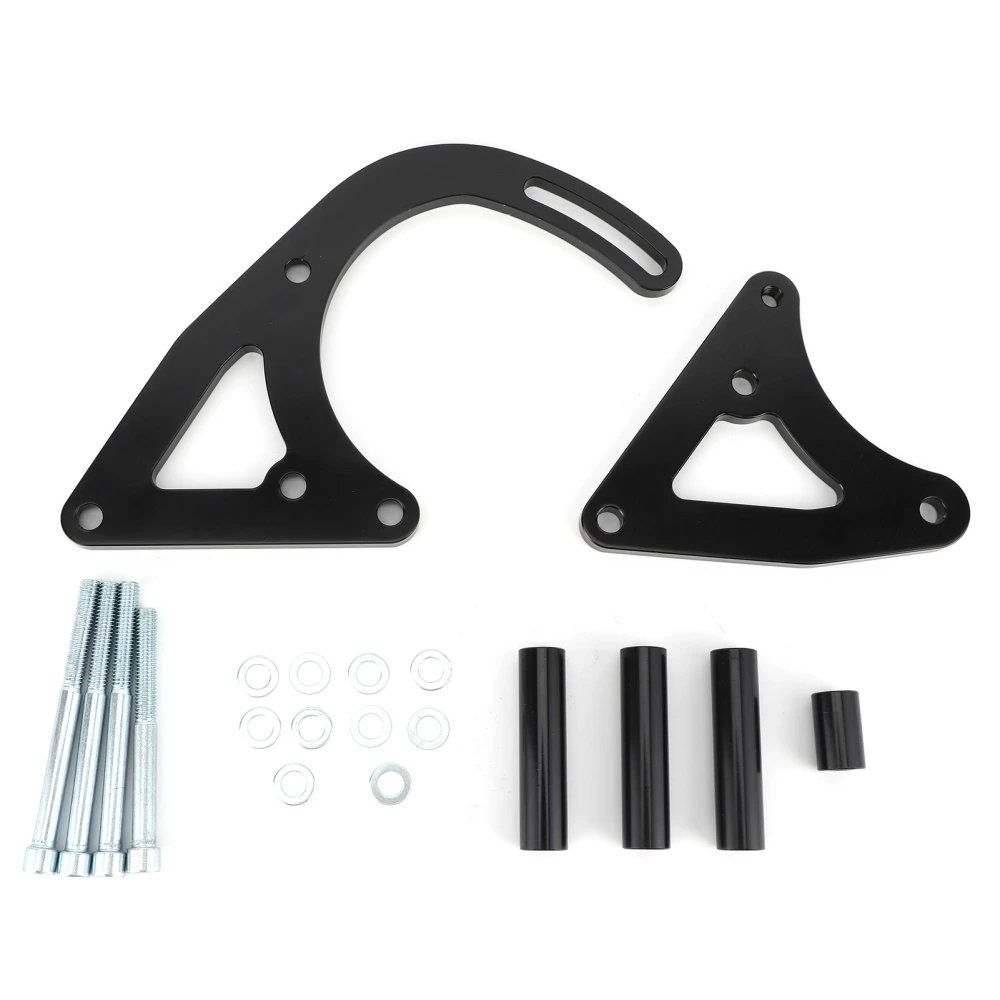 Alternator Mount Bracket Kit Black with Support Matching Screw Fit for HOLDEN V8 253 308 PRE VN