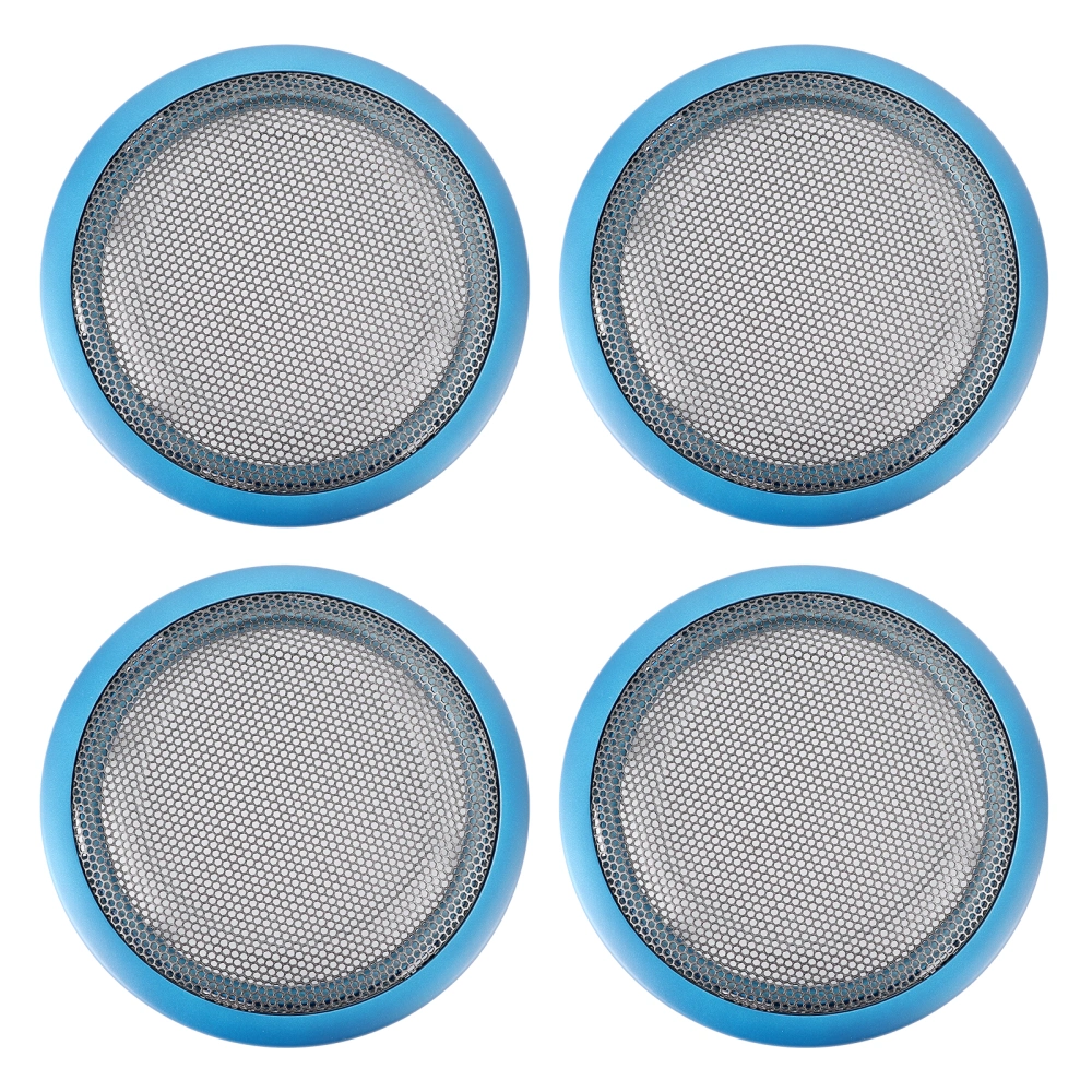 4Pcs Inner Door Horn Frame Car Speaker Audio Panel Cover Trim Fit for 3 Series F30/F35Blue