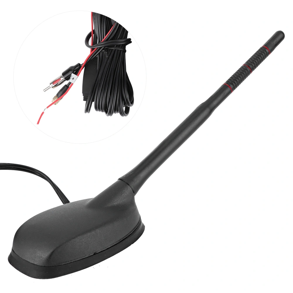 Car Roof Mount Antenna GPS+FM Radio Active Aerial 15db Gain Shark Fin SMA Terminal Interface