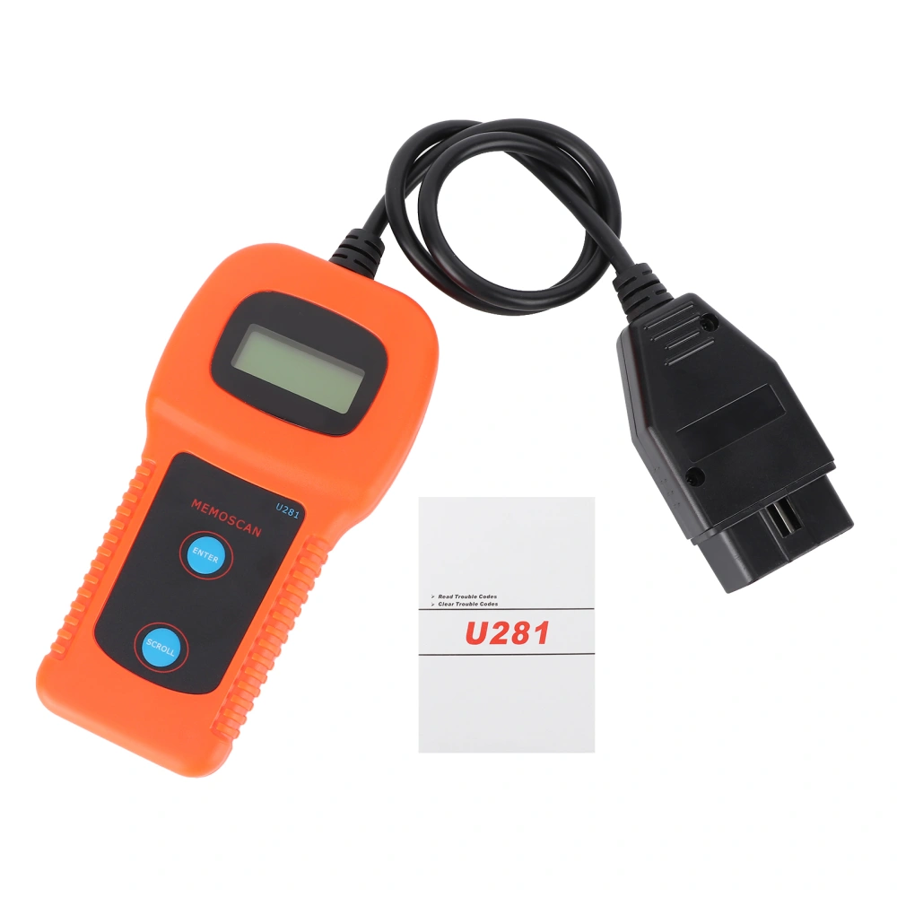 Auto Scanner LCD Display Car Code Reader Fault Detector Device OBD2 Diagnostic Tool U281