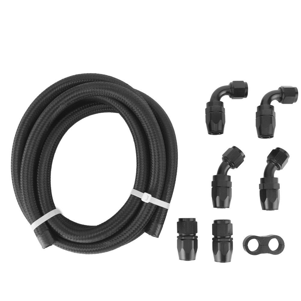 9.8ft AN10 Fuel Line Hose with Fitting Adapter Separator Clamp Kit Corrosion Resistant Universal