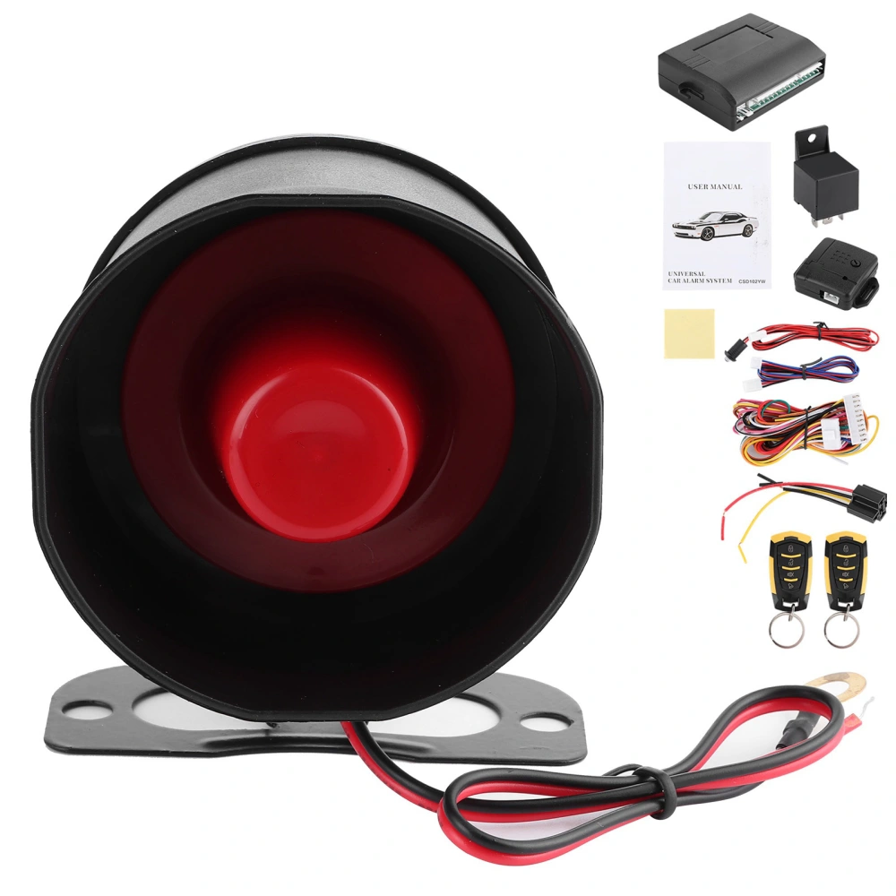 Universal Entry Central Lock W/Horn LED Indicator Remote Control Car Alarm System