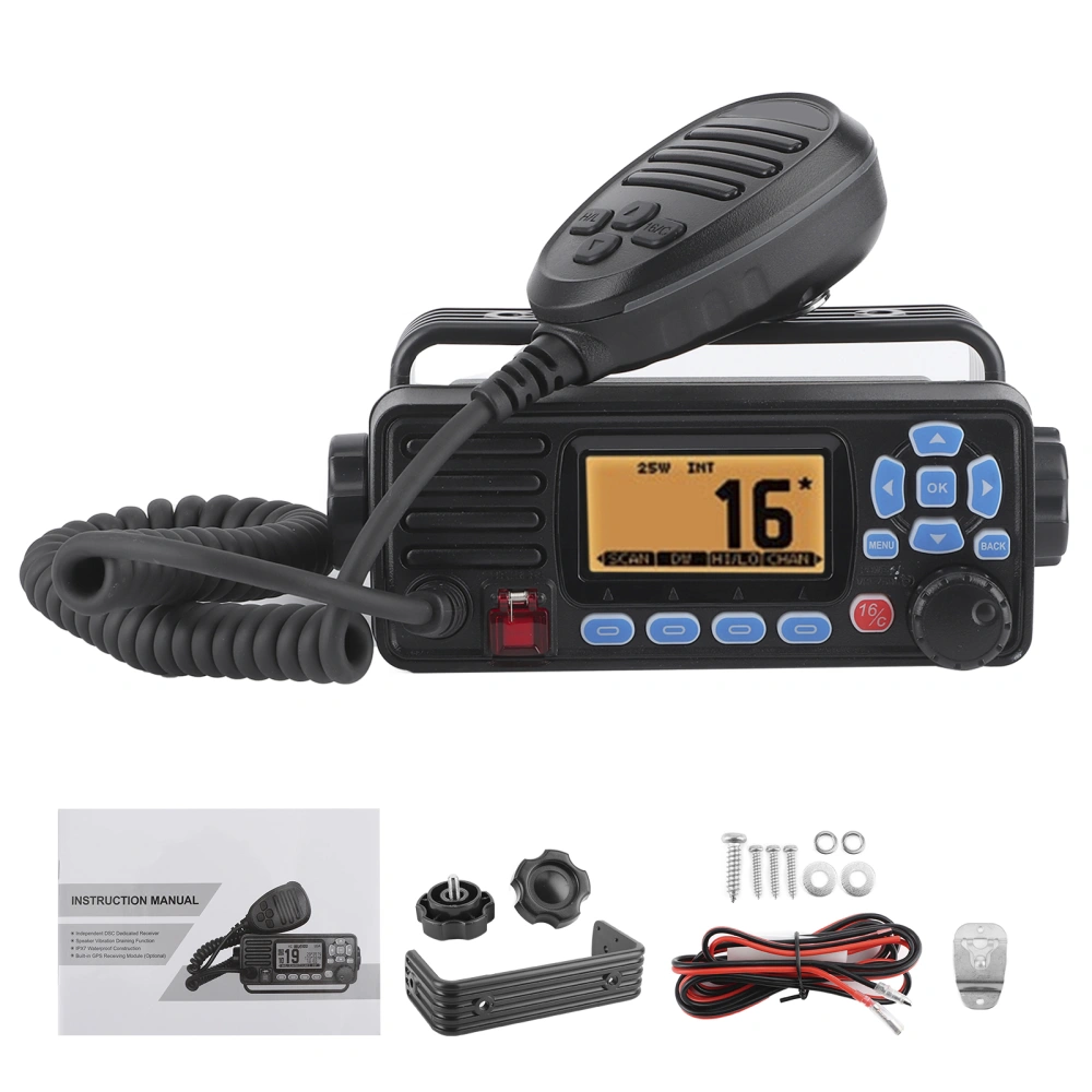 25W VHF Marine Transceiver Boat Radio High Frequency 2‑Way Talk RS509M IPX7 Waterproof for CCS Certification