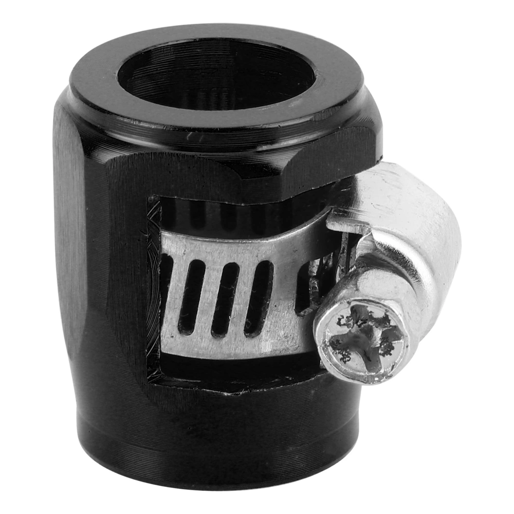 AN6 Aluminum Alloy Hose Finisher Clamp Connector for Fuel/Oil/Diesel/Gas/Air and Water Hose PipeBlack