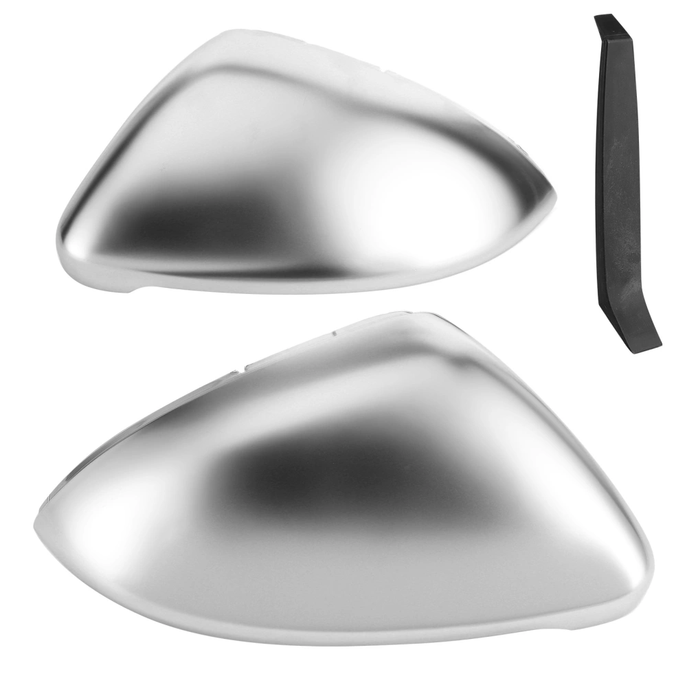 Rearview Mirror Cover Housing Left+Right Matte Chrome Protection Cap Fit for Lamando