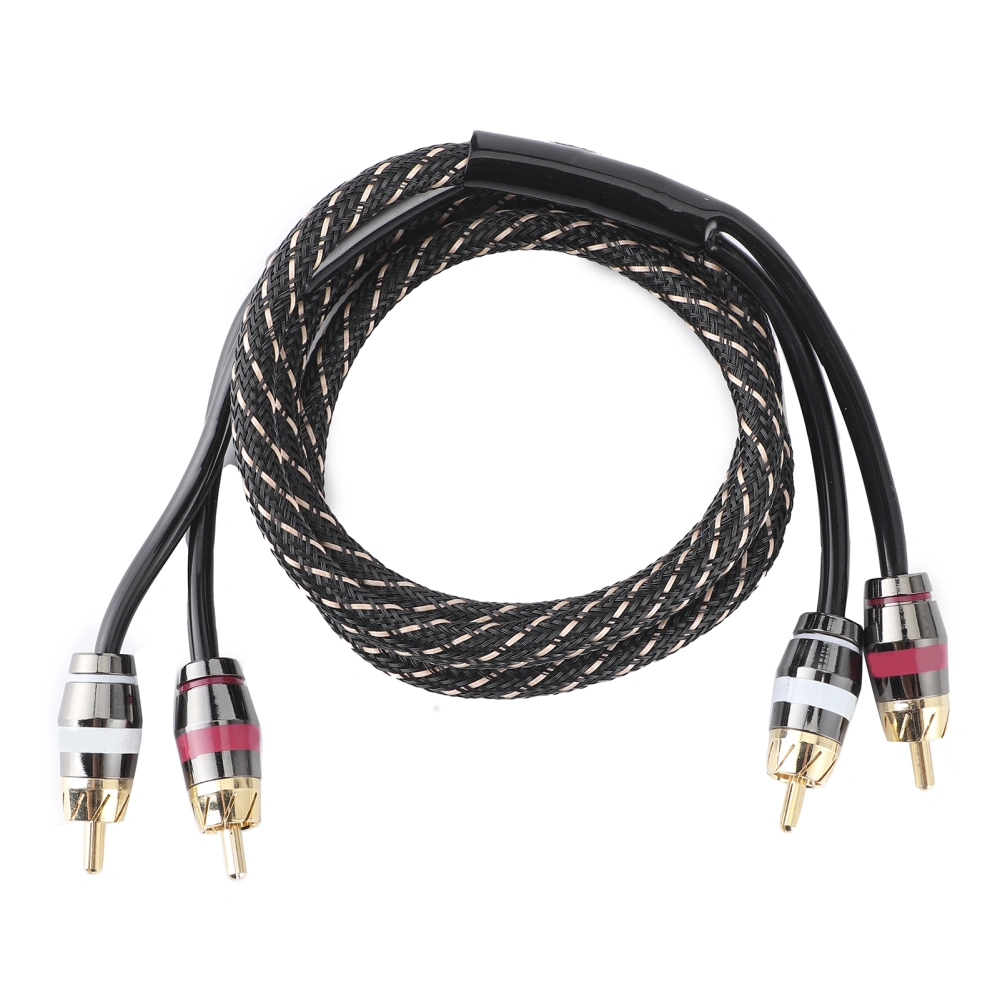 Audio Splitter Cable RCA Automobile Sound Line 1m/3.3ft Signal Pure Copper Transmission for DVD CD TV