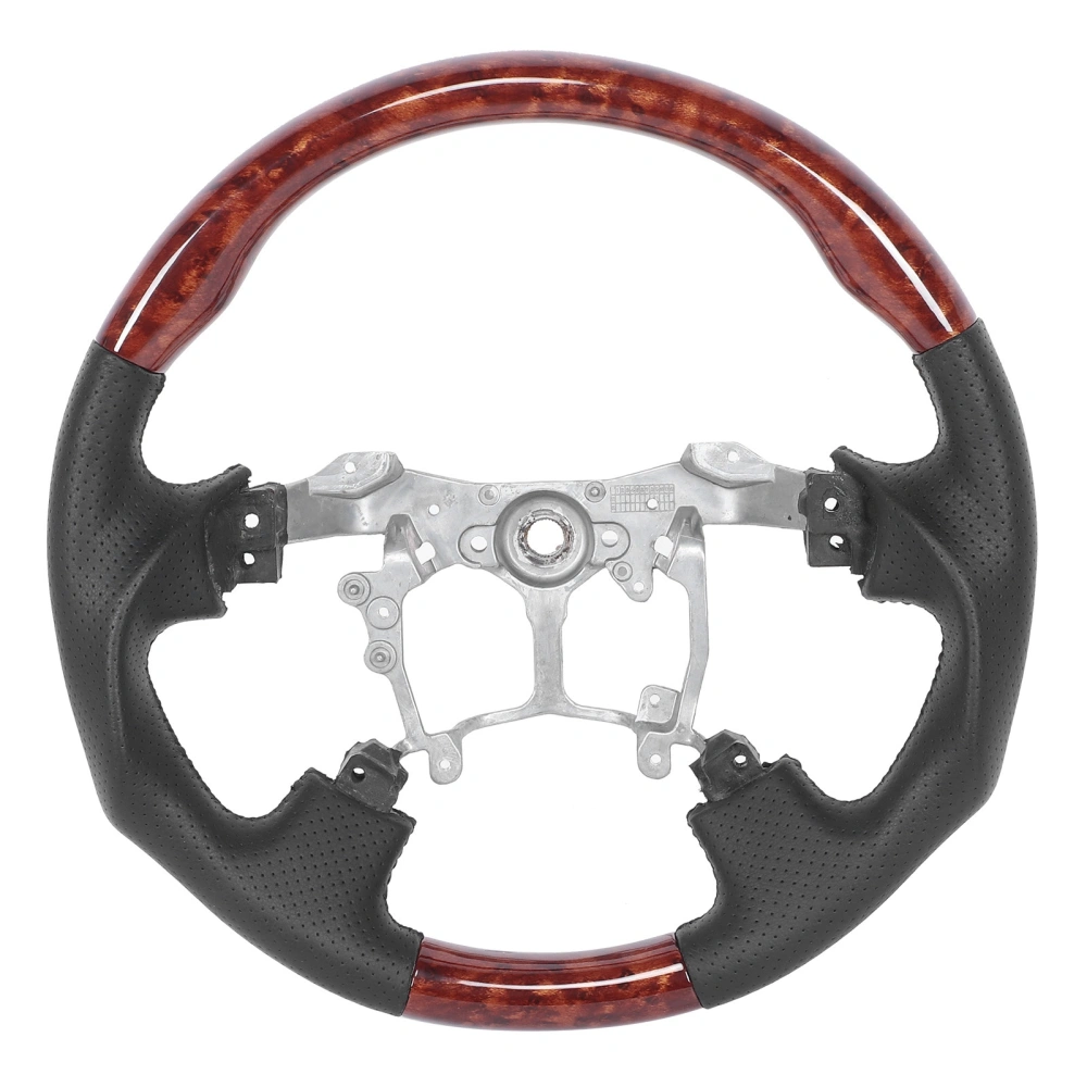 Steering Wheel Wood Grain Sport Style Perforated Surface Fit for ALPHARD/VELLFIRE/CROWN