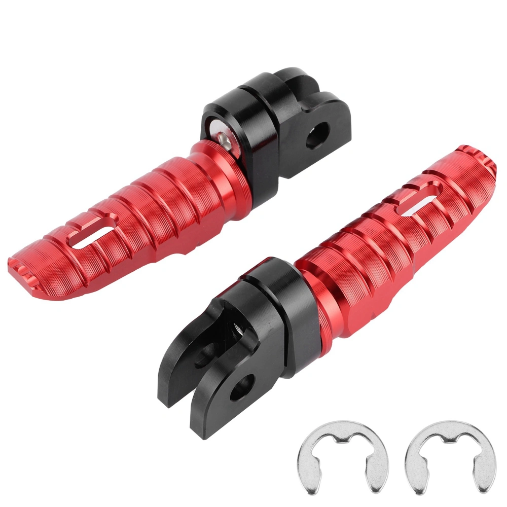 Motorcycle Front Footrests Front Left Right Pairs Fit for Yamaha MT‑03 MT‑25 MT‑07 MT‑09 R3 XJ6Red