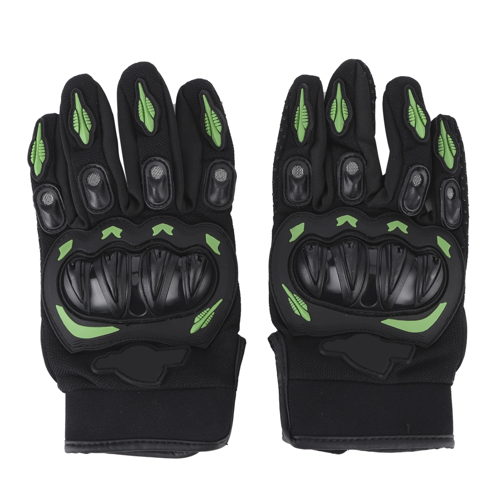 Pair Riding Gloves Outdoor Touch Screen Motorcycle Racing for Men Woman Black and Green M