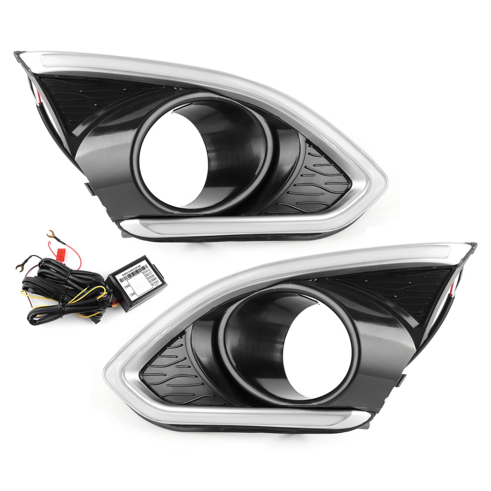 1 Pair LED DRL Daytime Running Light Turn Signal Lamp Fog Light Fit for Chevrolet Spark 2013‑2015