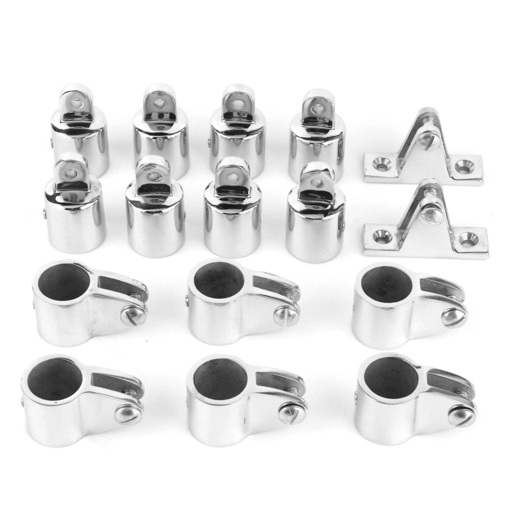 16pcs M6 Boat Marine Hardware Accessory Set 8pcs Slide Caps6pcs Slide Sleeves2pcs Base Mount Hinges