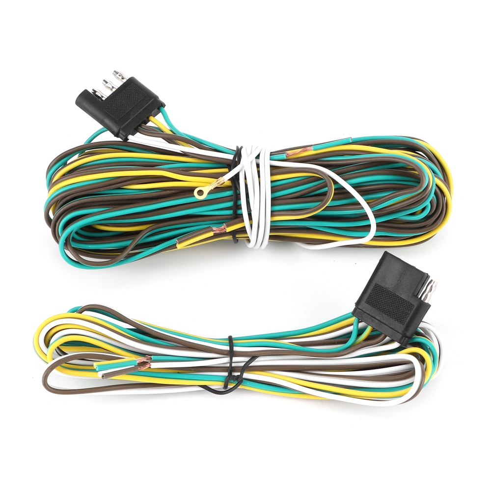 Trailer Wiring Harness Extension Kit 36FT 8.5+2.4m 4 Wire 4Flat 4 Pin with Male Female Plug