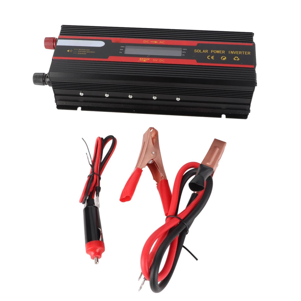 Car Inverter DC12V to AC220V 6000W Auto Modified Sine Wave Power Converter with LCD