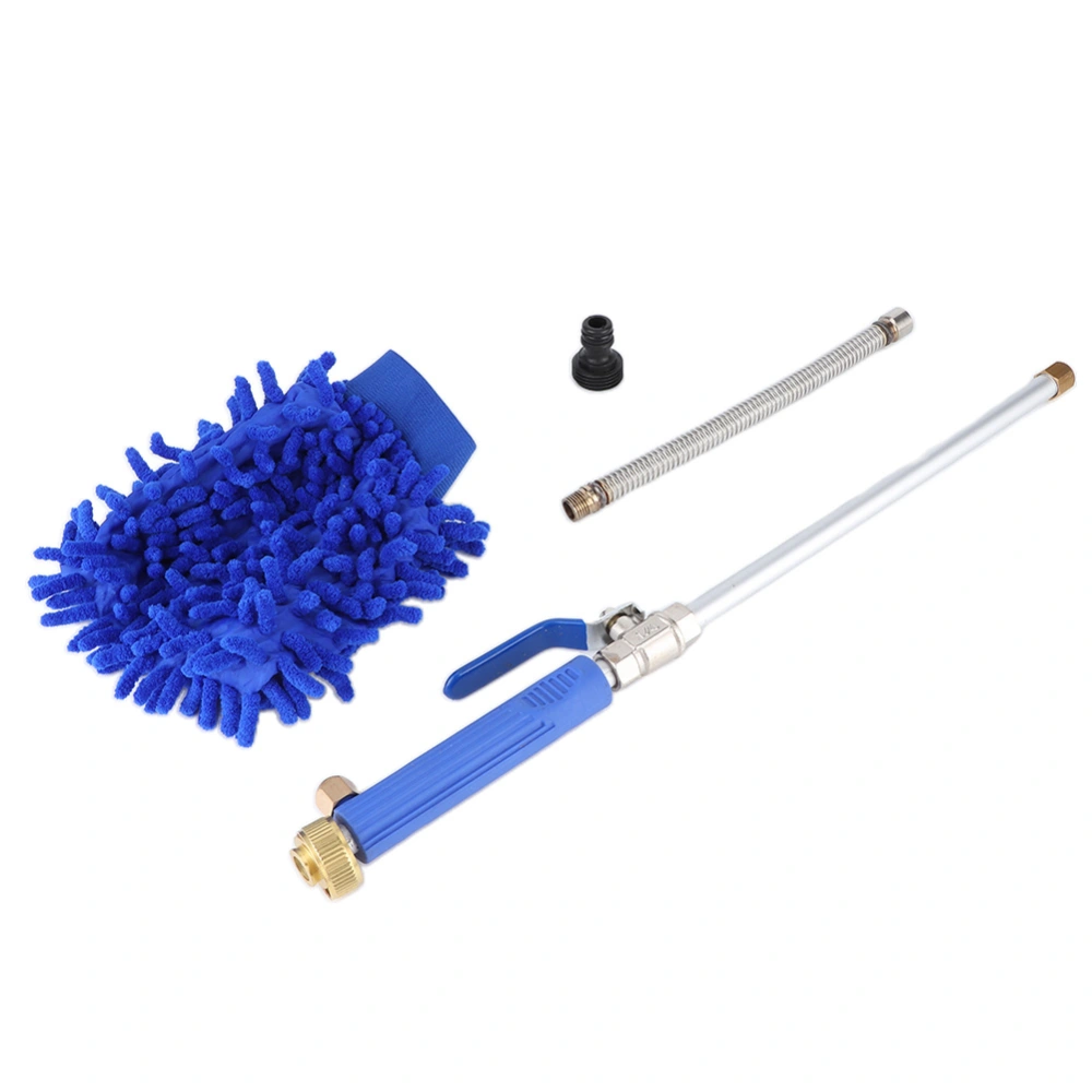 Water Jet High Pressure Washer Spray Nozzle Car Washing Tube Hose Garden Cleaning ToolBlue