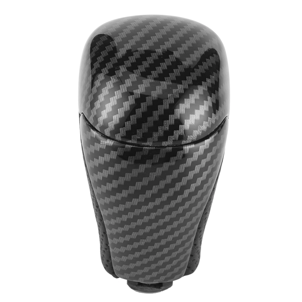 Leather Carbon Fiber Gear Shifter Shift Knob Perforated Fit for Highlander/Tacoma/Land Cruiser Prado