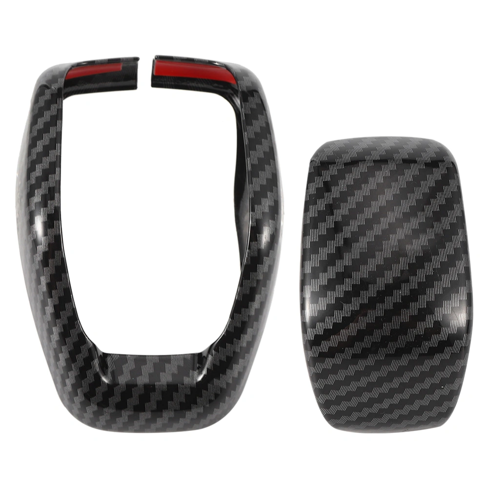 2pcs/set Gear Shift Knob Cover Set Carbon fiber Style Trim Decor Water Transfer Fit for Toyota RAV4 2020No Bright Streaks Type