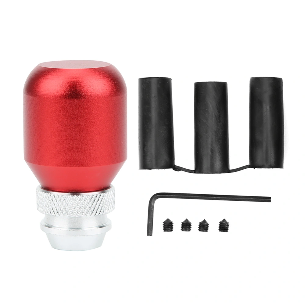 Telescopic Gear Shift Knob Replacement Universal Adjustable Frosted Aluminum Alloy SK003 Red