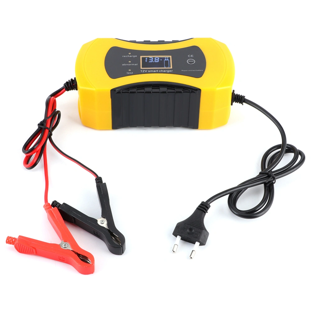 12V 8A Charger for Car Motorcycle Lead Acid Batteries Reverse Polarity Short Circuit Protection Voltage Current Display