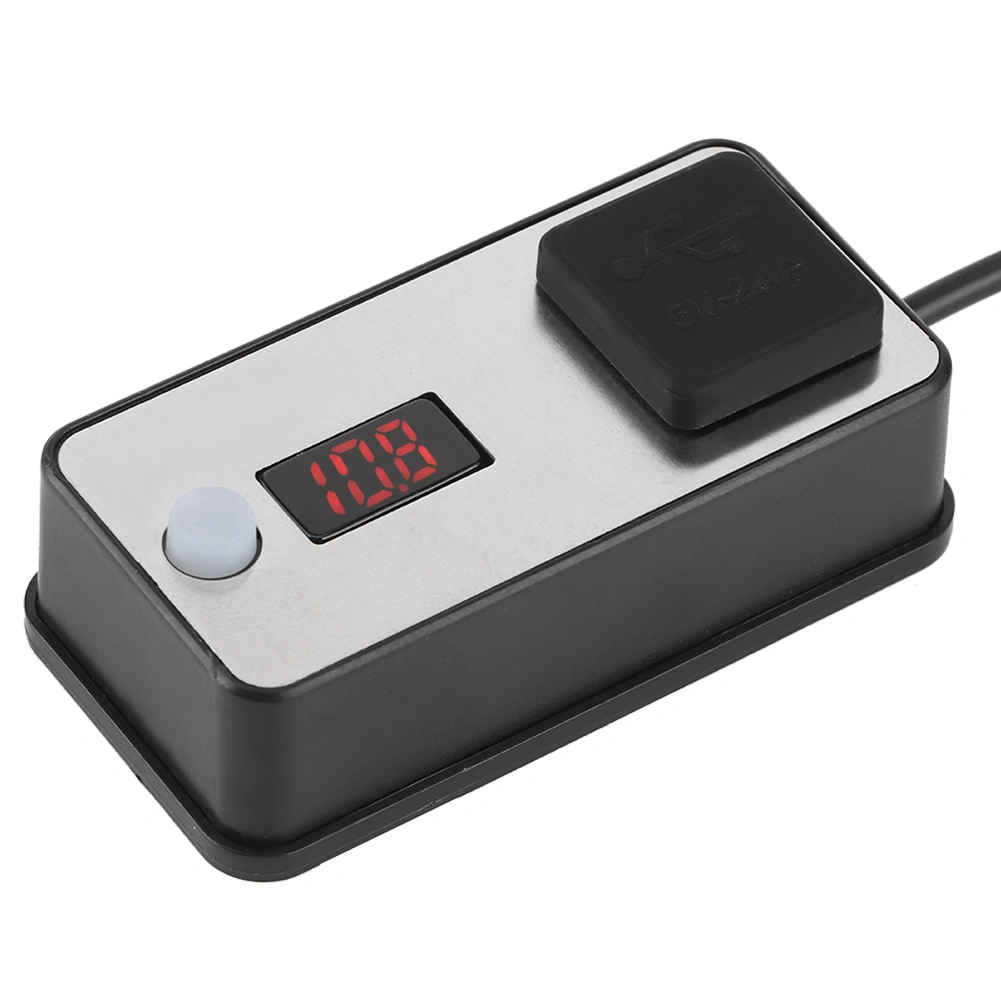12V Motorcycle Dual USB Charger Digital Display Universal Waterproof Power Supply for Phone Tablets GPS