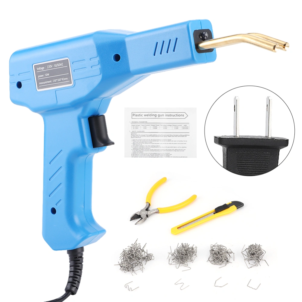 Professional Welding Gun Automotive Bumper Fairing Welding Tool Easy OperationBlue US Plug 110V