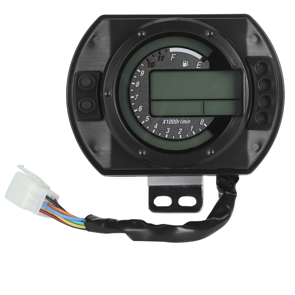 DC12V 0‑199Km/h(Miles) LCD Universal Digital Odometer Speedometer Tachometer Motorcycle Meter Refitting