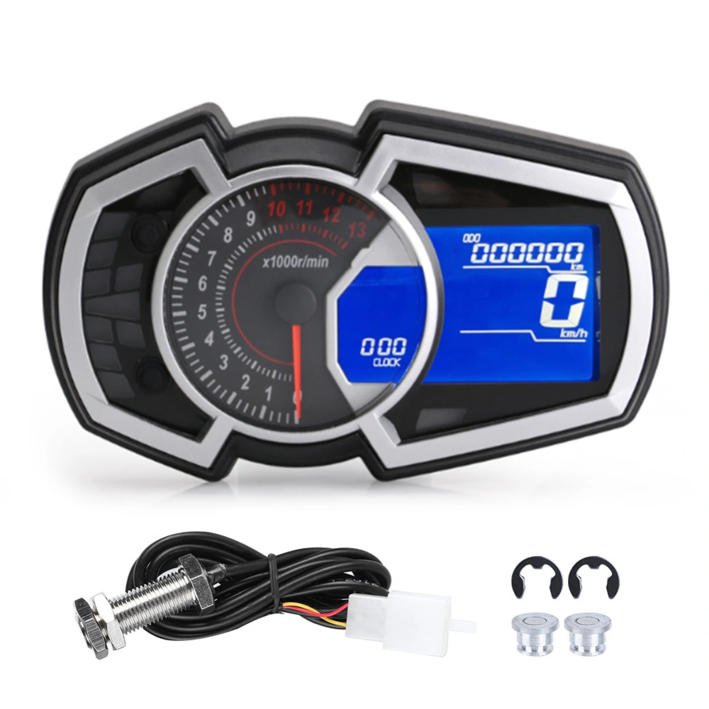 Motorcycle Gauges Odometer Speedometer Tachometer Mechanical LCD Meter Universal for 1 2 4 Cylinder