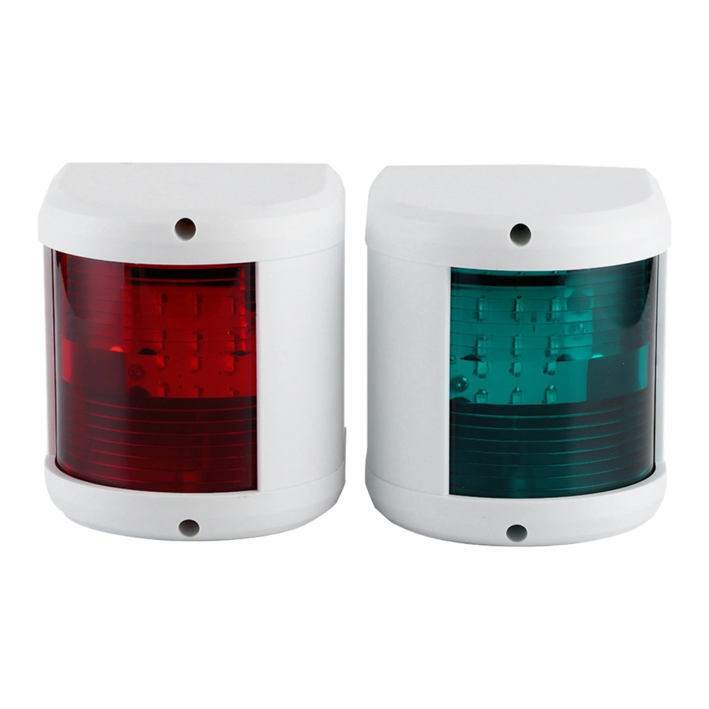 12V‑24V LED Navigation Signal Light Left Red Right Green IP66 Waterproof Lamp White Shell for Yacht Boat