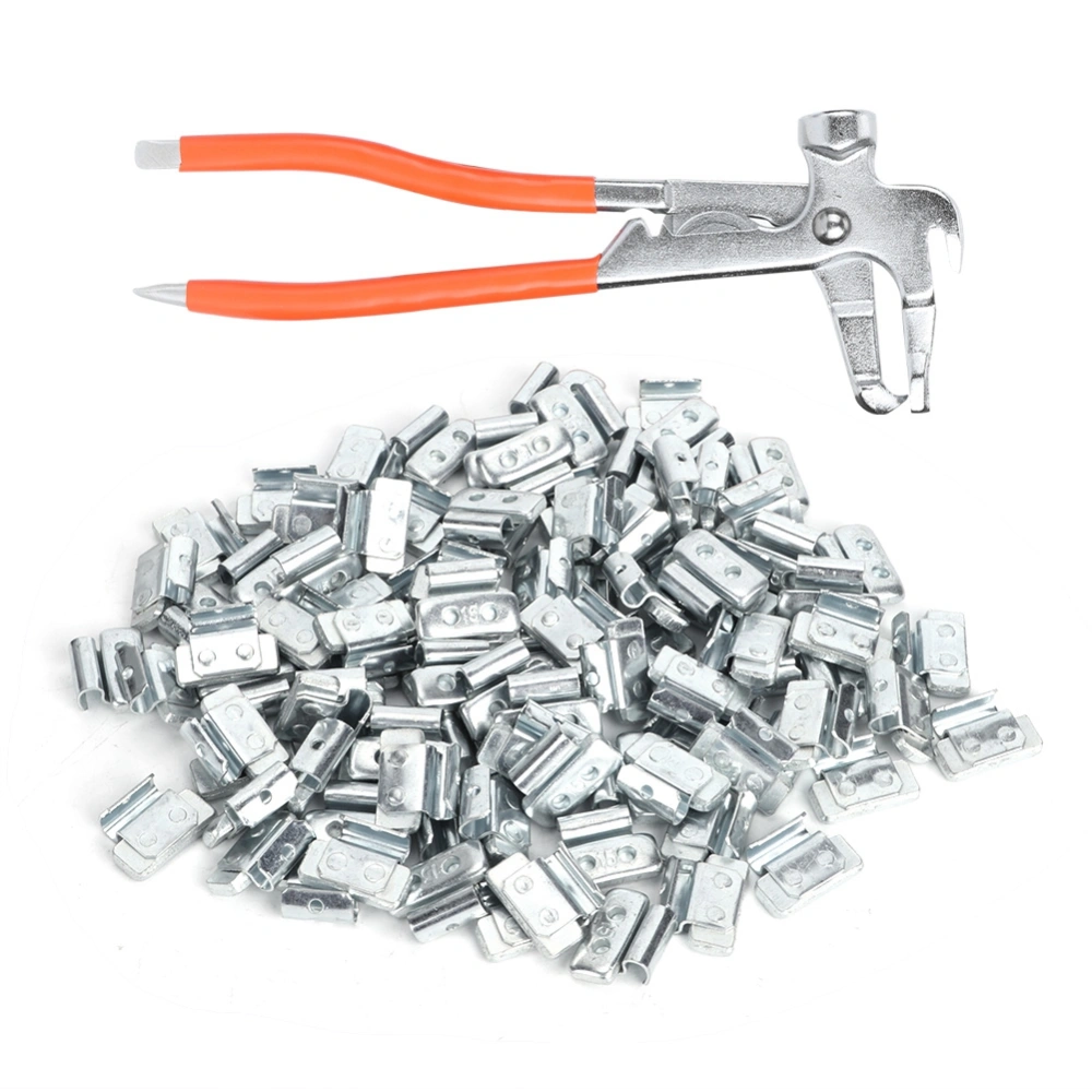 100pcs 15g 0.53oz P-Style Aluminium Alloy Clip on Balancing Wheel Weight Balancetire Repair with Balance Pliers