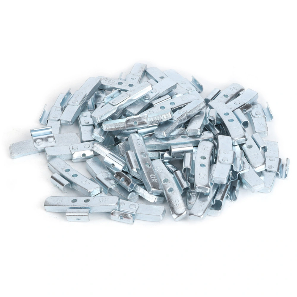 50pcs 40g 1.4oz Clip On Wheel Balance Blocks Aluminum Alloy P-Style Tire Weight Balancing Assortment(Without Wheel Balance Pliers )