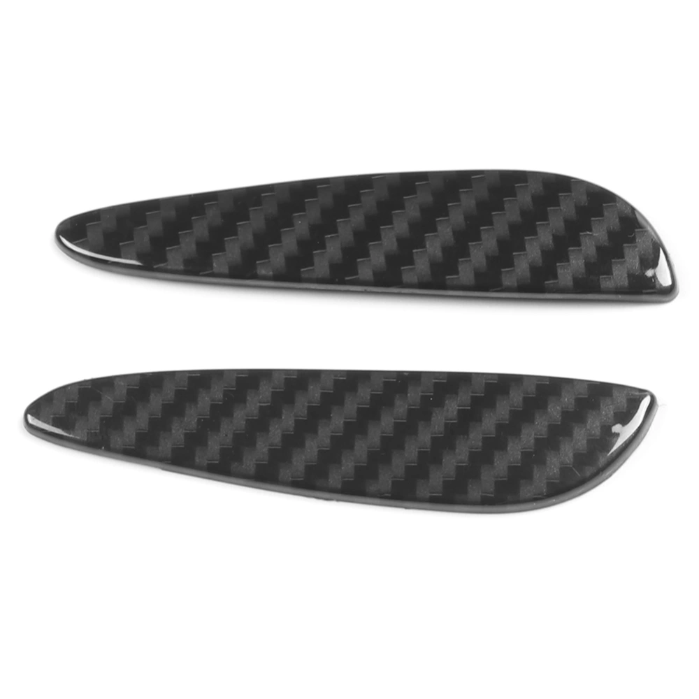 2Pcs Carbon Fiber Texture Console Gear Shift Side Trim Cover Fit for Mercedes Benz GLE GLS 2020