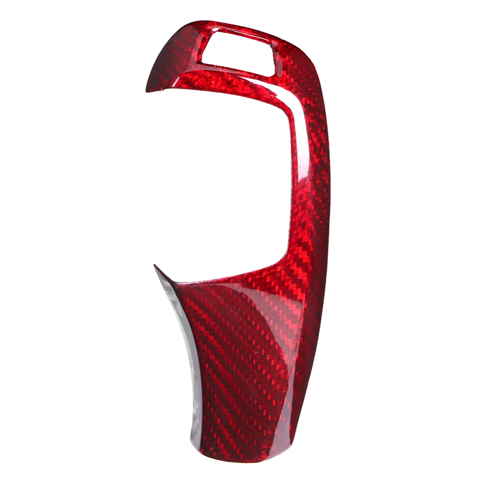 Carbon Fiber Texture Gear Shift Knob Head Cover Trim Fit for X5 2008-2013 Red