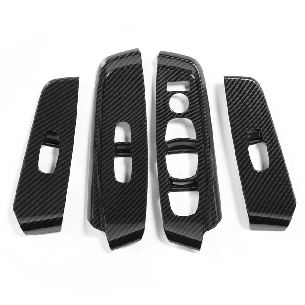 4pcs Carbon Fiber Pattern Window Lift Panel Switch Cover Trim Fit for Nissan Sylphy Sentra 2020