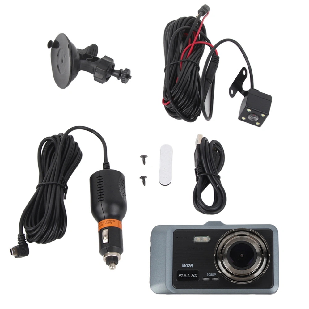 4‑inch IPS Driving Recorder HD 1080P Dual Recording Front and Rear Anytek A60