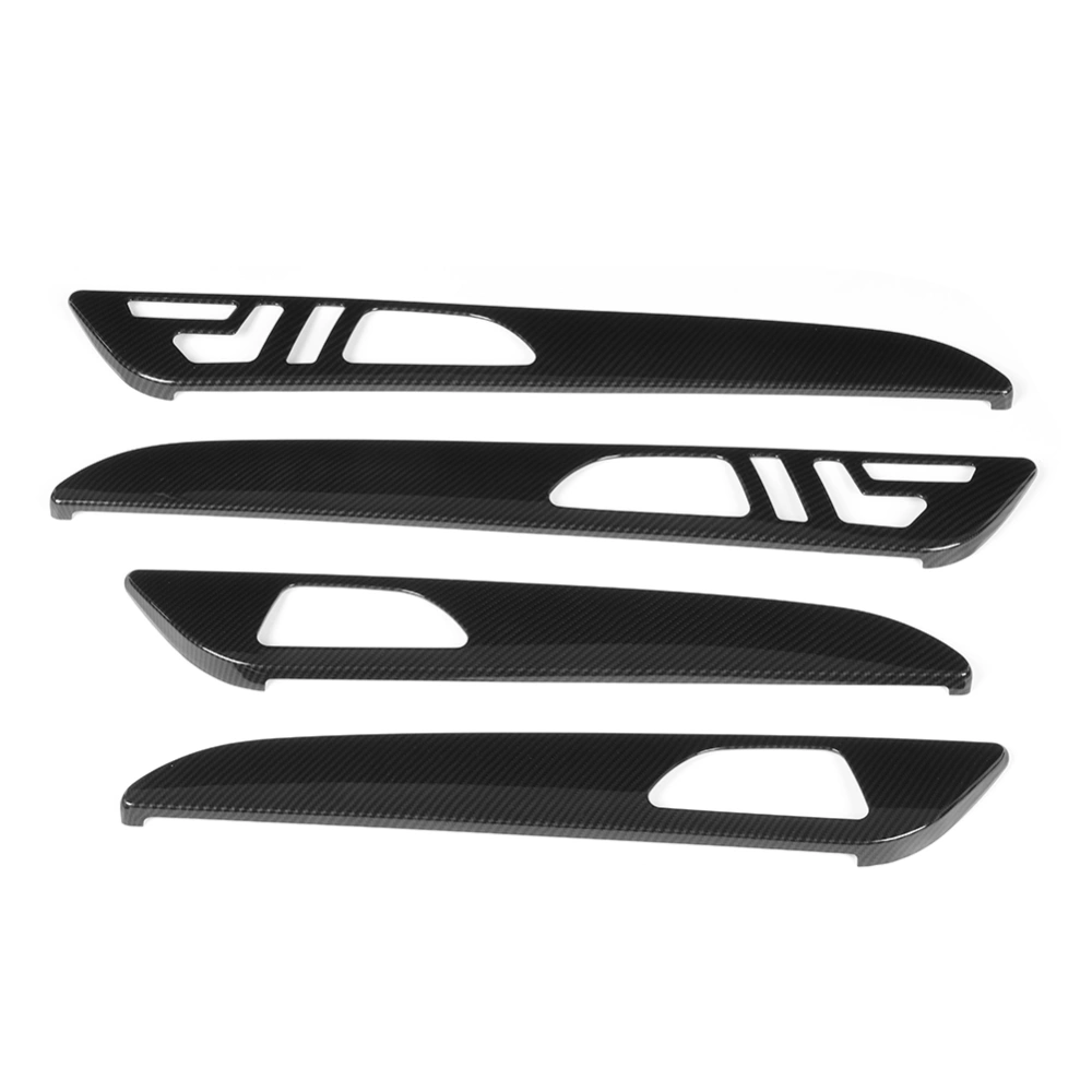 4pcs Set Carbon Fibebr Style Interior Door Panel Trim with Memory Holes Fits for Mercedes Benz GLE GLS ML GL GLS320 400 Models 13-19