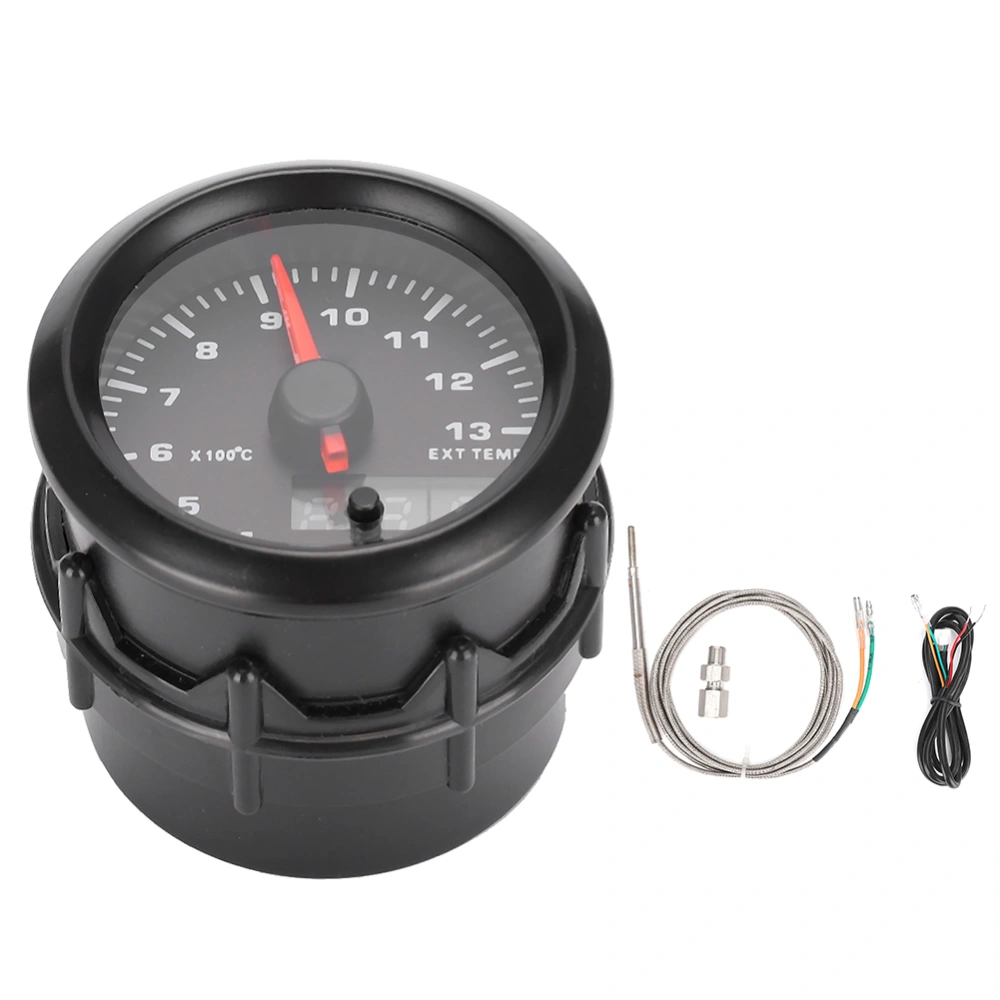 2in 52mm Exhaust Gas Temp Gauge 7-Colors Auto Car Digital LED EGT Meter with Sensor