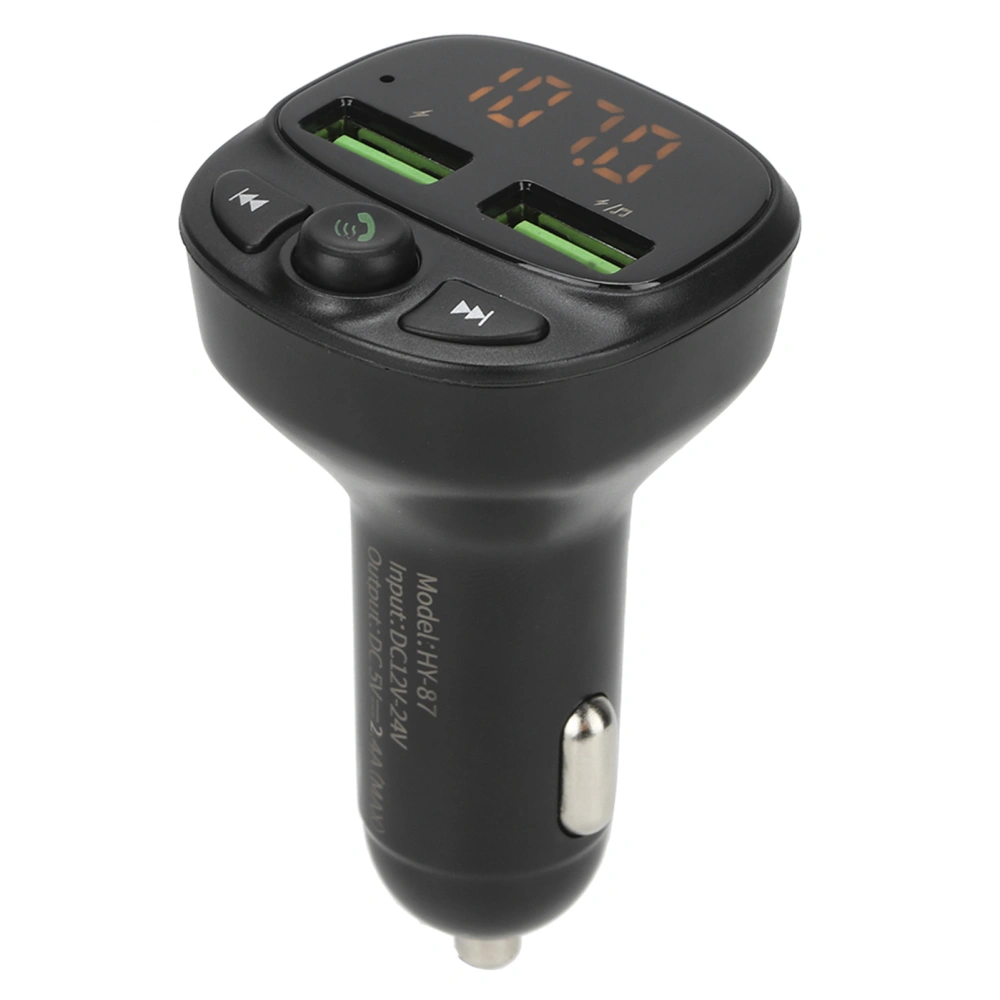 Dual USB Car Bluetooth FM Transmitter Audio Adapter Hands Free Calling MP3 Player