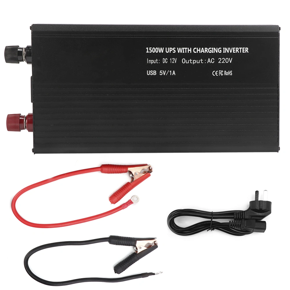 12V to 1500W High Power Inverter Step Wave UPS Converter with Charger