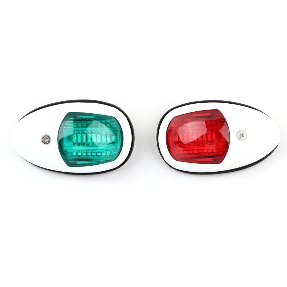 2Pcs Signal Lamp Red Green LED Waterproof Boat Navigation Light DC12V 3WWhite