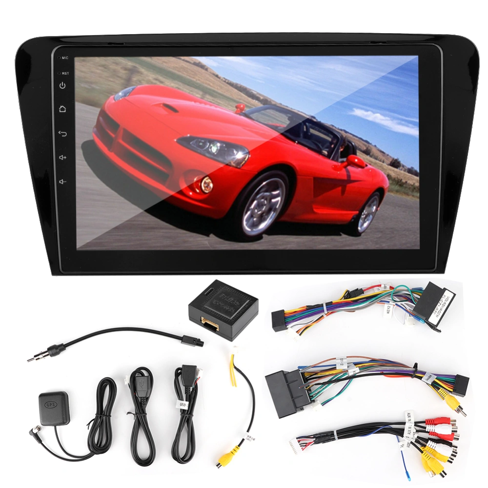 2Din 10.1in Car MP5 Player GPS Navigation Video Stereo Audio for Android 9.0 Fits for Octavia 13-19