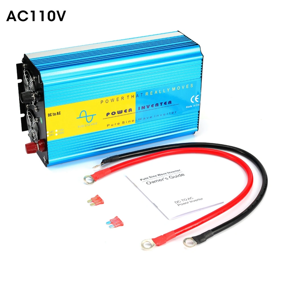 2000W DC 12V Car Power Inverter Converter Pure Sine Wave Universal Socket for Laptops OutdoorAC110V