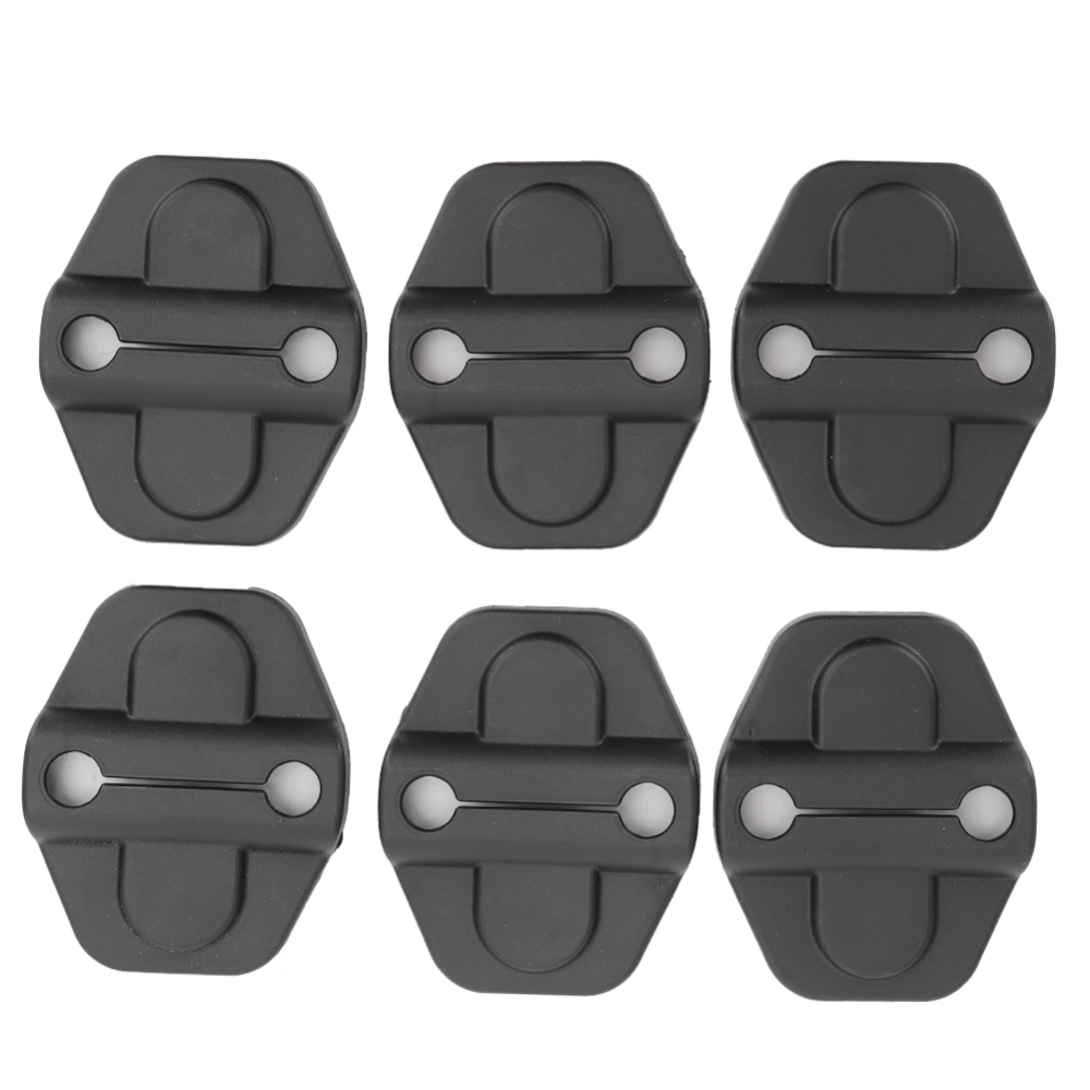 6Pcs Car Door Lock Decoration Trim Cover Black Decal Fit for Jeep Wrangler JL 2018-2019