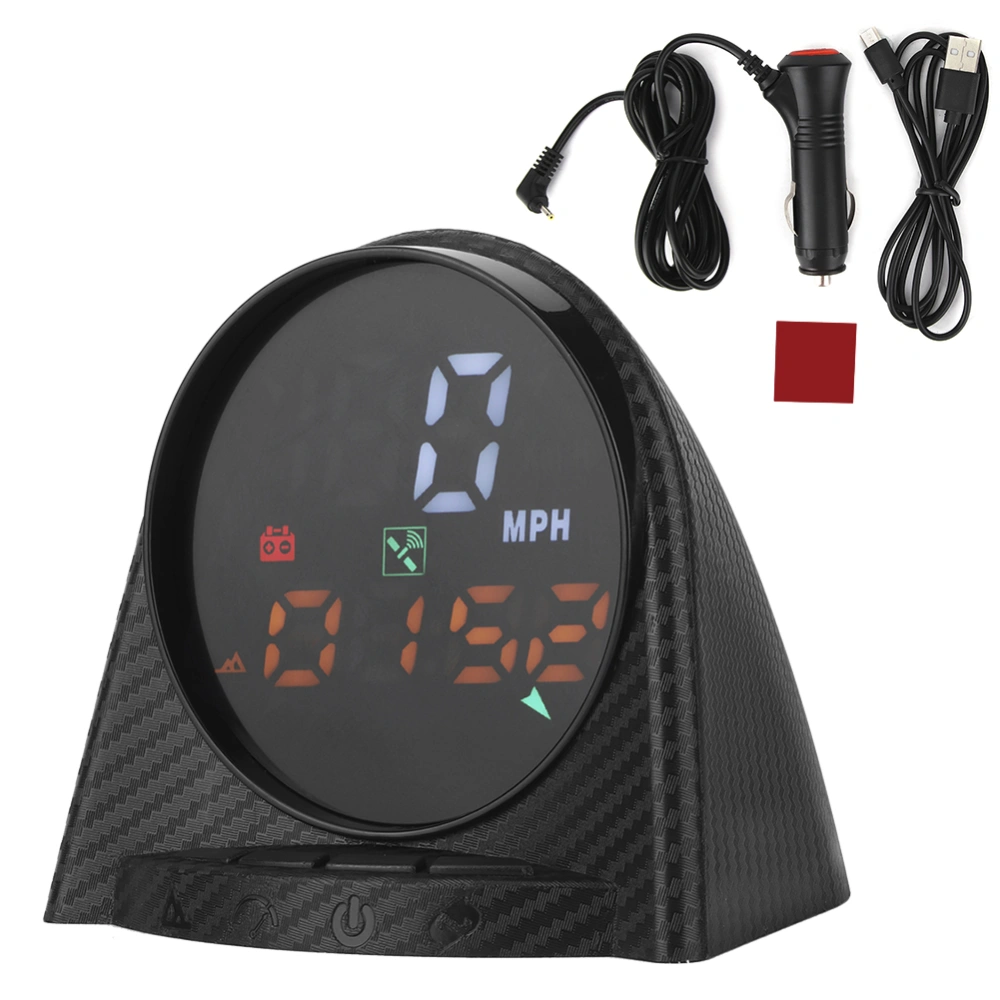 GPS Head Up Display HUD Speed Altitude Time Compass Over-Speed Alarm KMH PMH