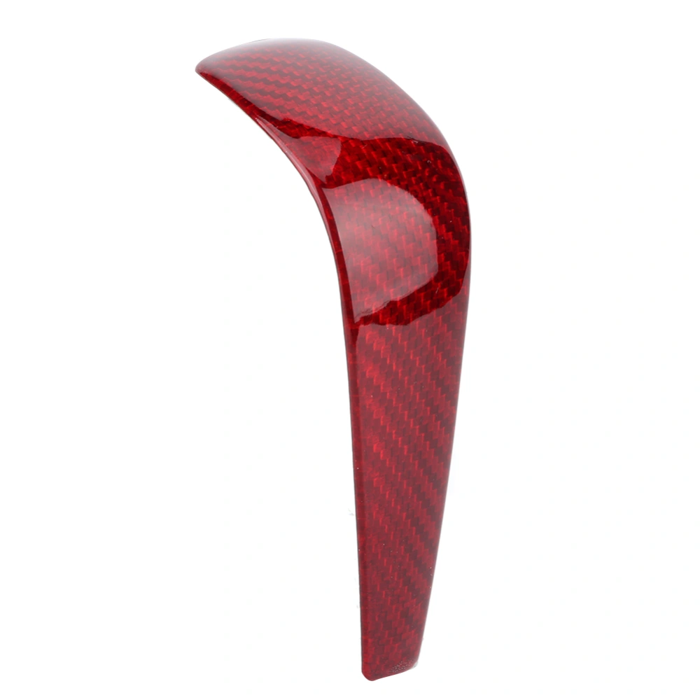 Carbon Fiber Gear Shift Knob Head Cover Sticker Fit for 1/3 Series / X1 E90 E92 E93 E87Red