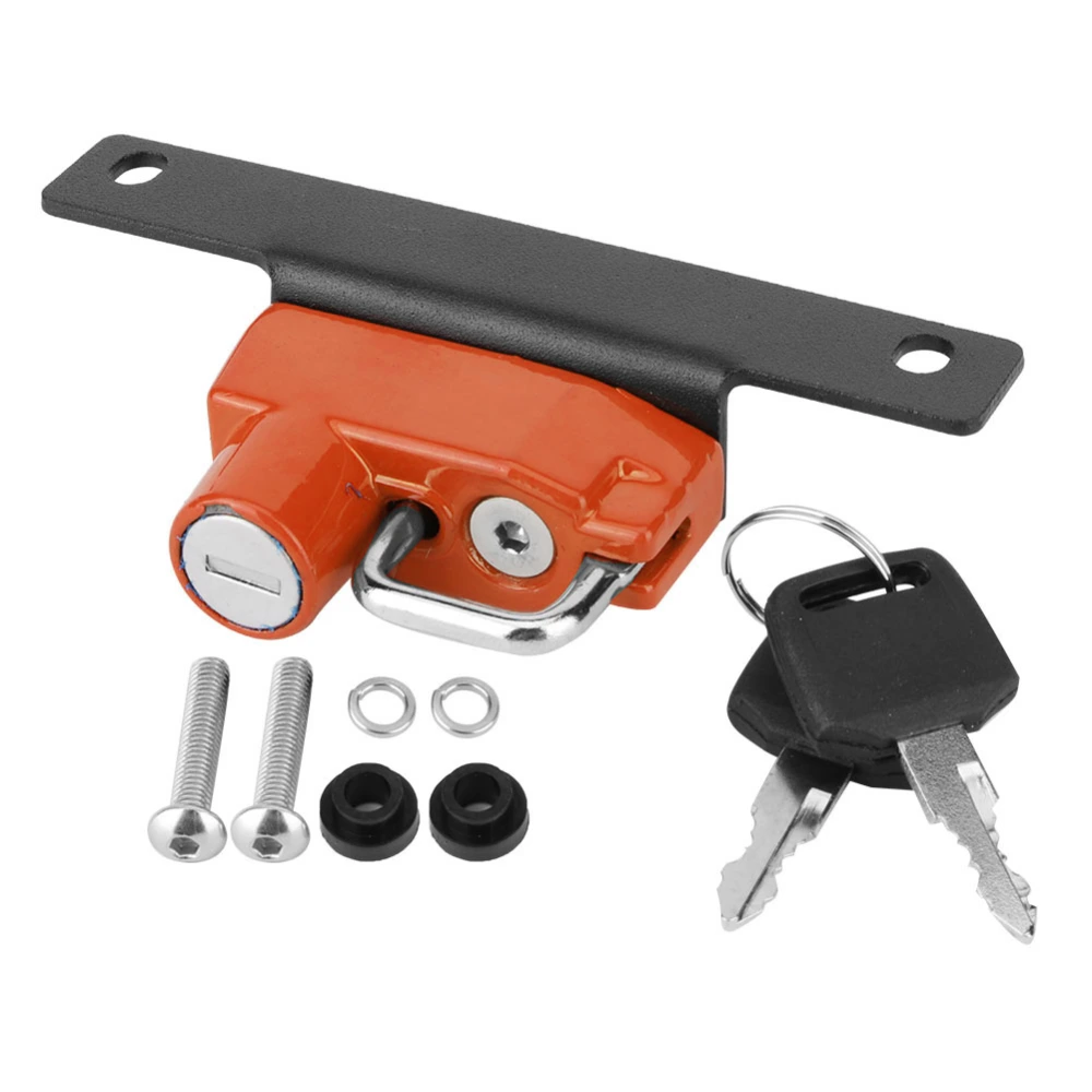 Motorcycle Helmet Lock Right Side Alloy Anti Theft Fit for R NineT(Orange )