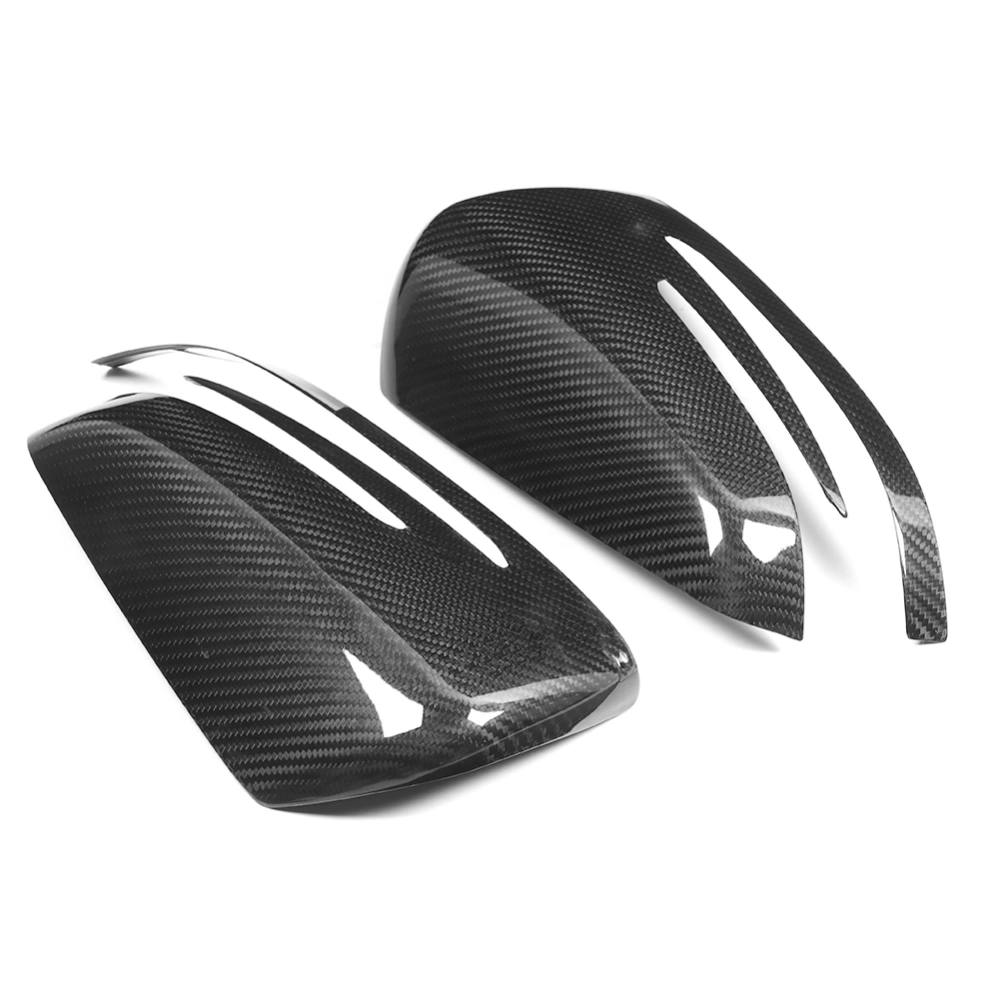 2pcs Carbon Fiber Rearview Mirror Cover Trim Fits for Mercedes-Benz GLK GLA CLA