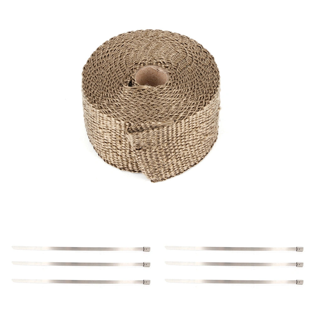 Car High Heat Insulation Fiberglass Car Exhaust Pipe Wrap Tape Auto Accessories5m