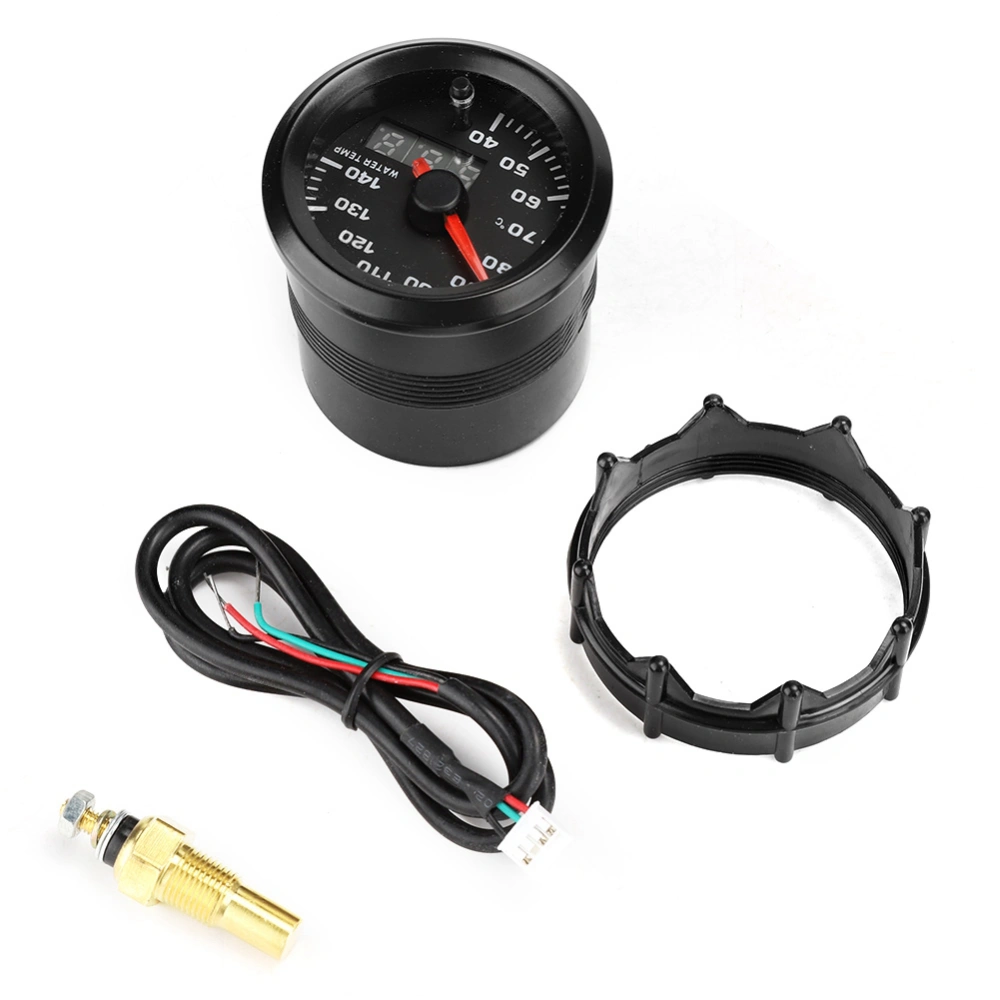 52mm / 2in 7 Colors LED Display 40-140℃ Car Water Temperature Meter Gauge with Sensor