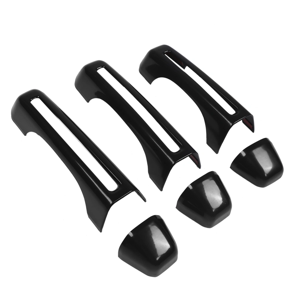 6Pcs Set Exterior Door Handle Cover Trim Black Fit for Jeep Wrangler JL 2018+