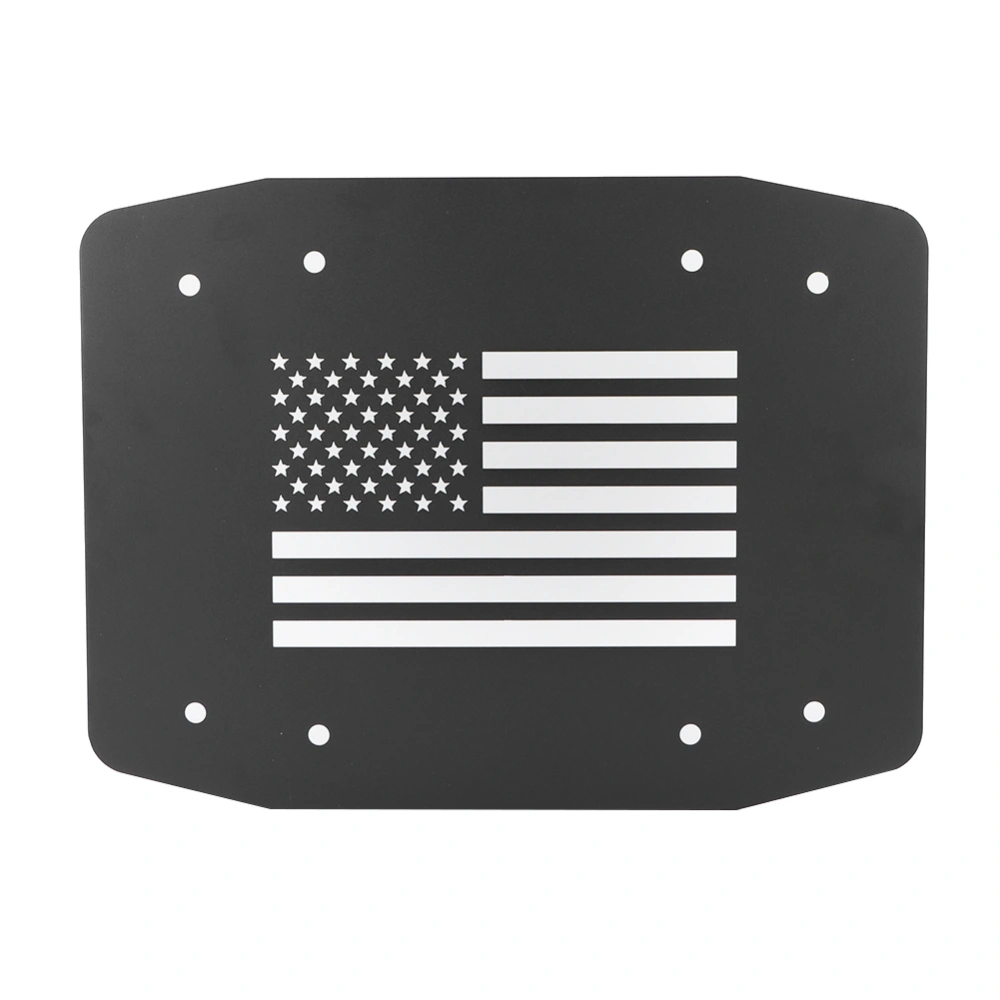 Tailgate Vent Outlet Spare Tire Cover Flag Type Plate Fit for Jeep Wrangler JK 2 or 4 Door 18-19