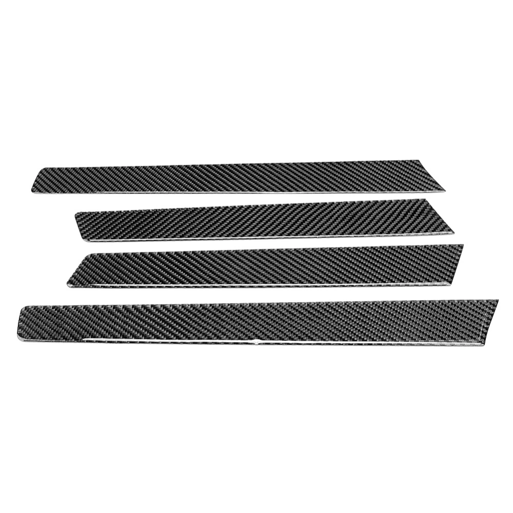 4pcs Carbon Fiber Car Interior Door Panel Trim Stripe Sticker Fits for VW Touareg 2011-2018